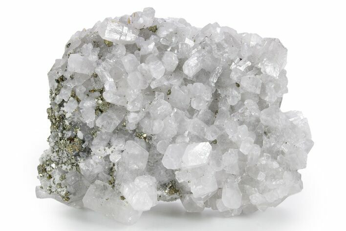 Columnar Calcite w/ Sparkling Chalcopyrite & Pyrite - Fluorescent! #360647